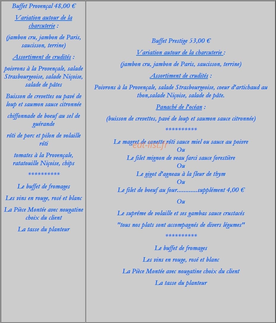 Auberge des Cavaliers — carte page 1