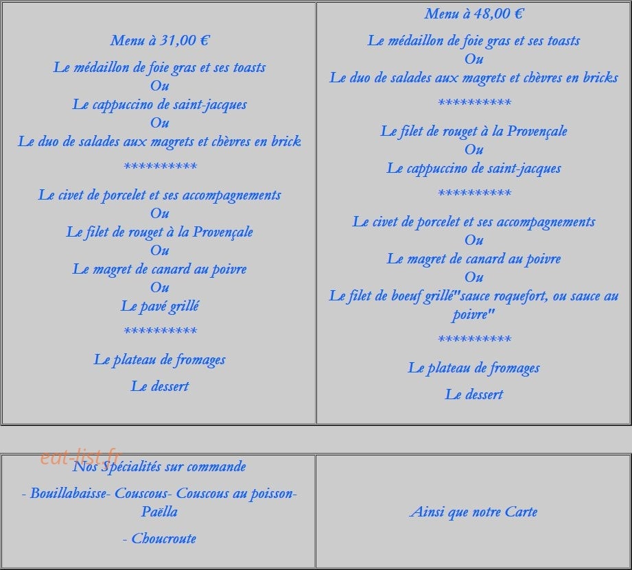 Auberge des Cavaliers — carte page 3