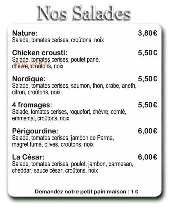 Mike's Pizza — carte page 2
