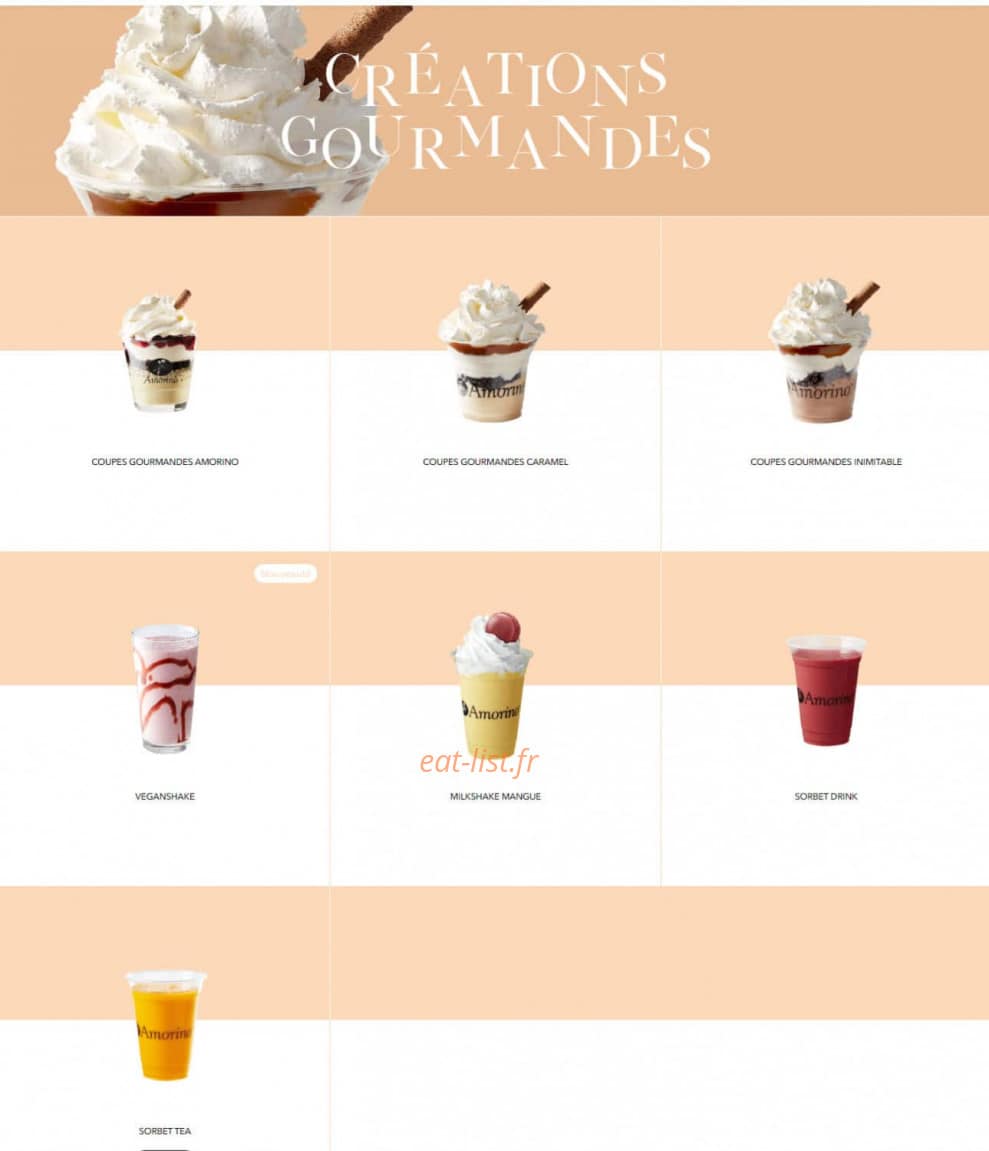 Amorino — carte page 9