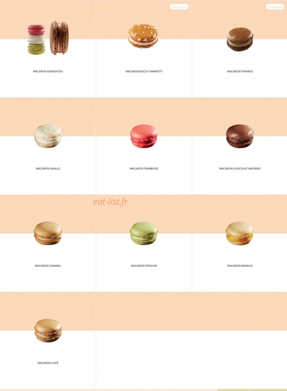 Amorino — carte page 10