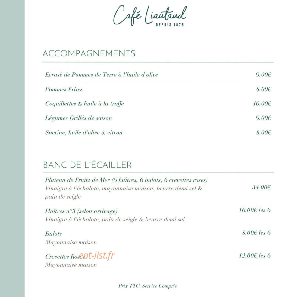 Café Liautaud — carte page 4