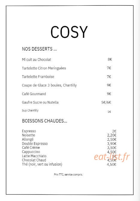 Cosy — carte page 4