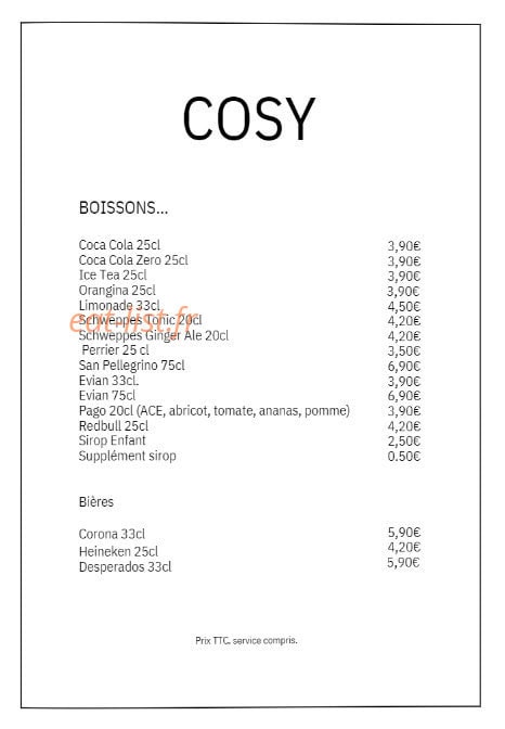 Cosy — carte page 5
