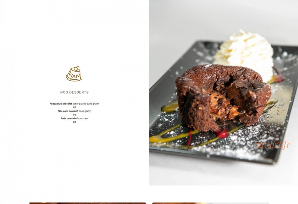 L'atelier Gastronomique — carte page 2