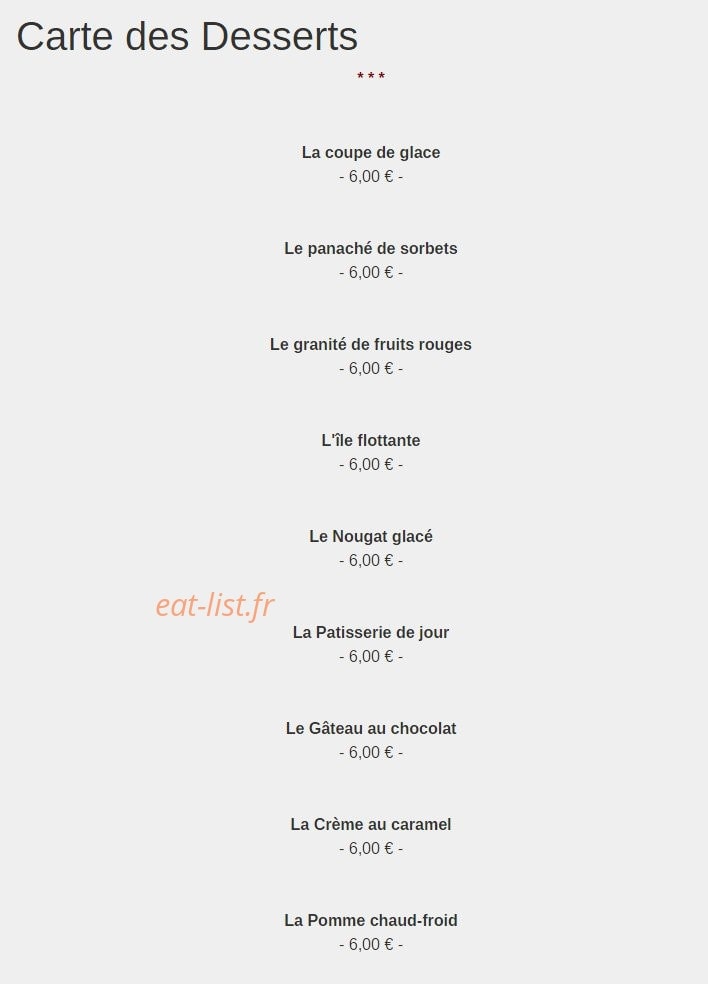 La vieille auberge — carte page 4