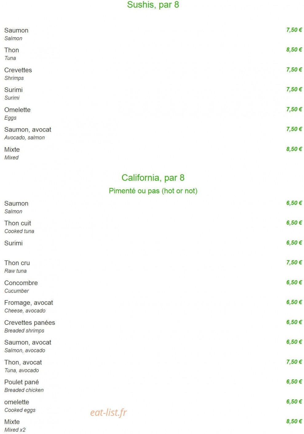 Le bonzai — carte page 2
