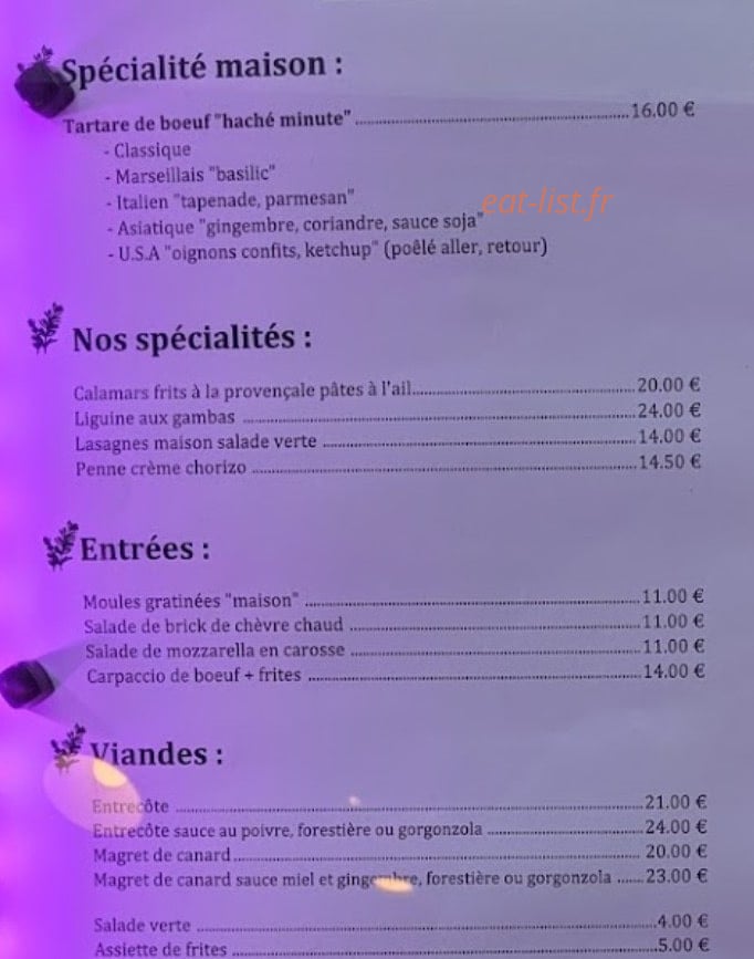 Le Romarin — carte page 1