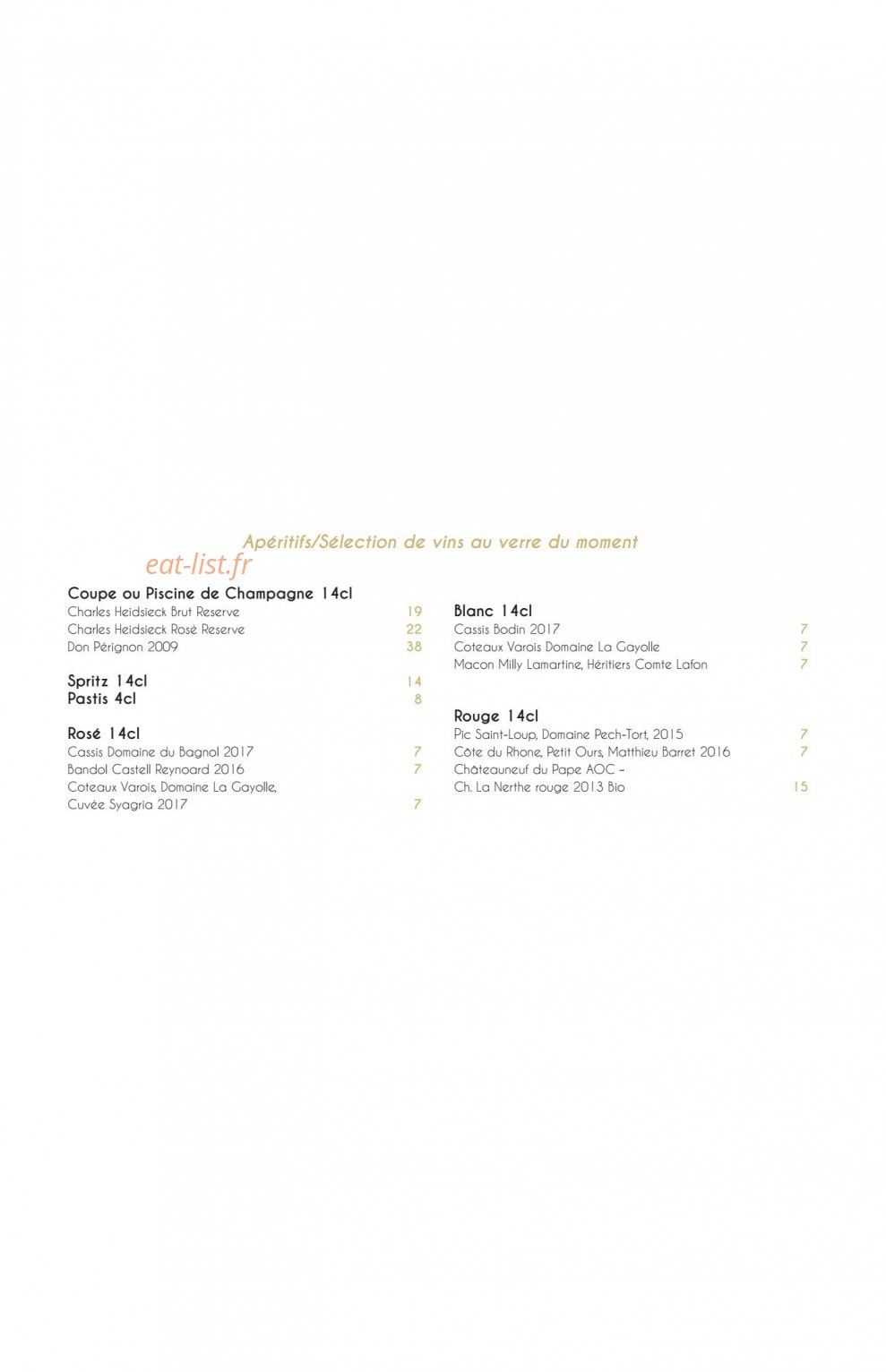 Les Belles Canailles — carte page 2