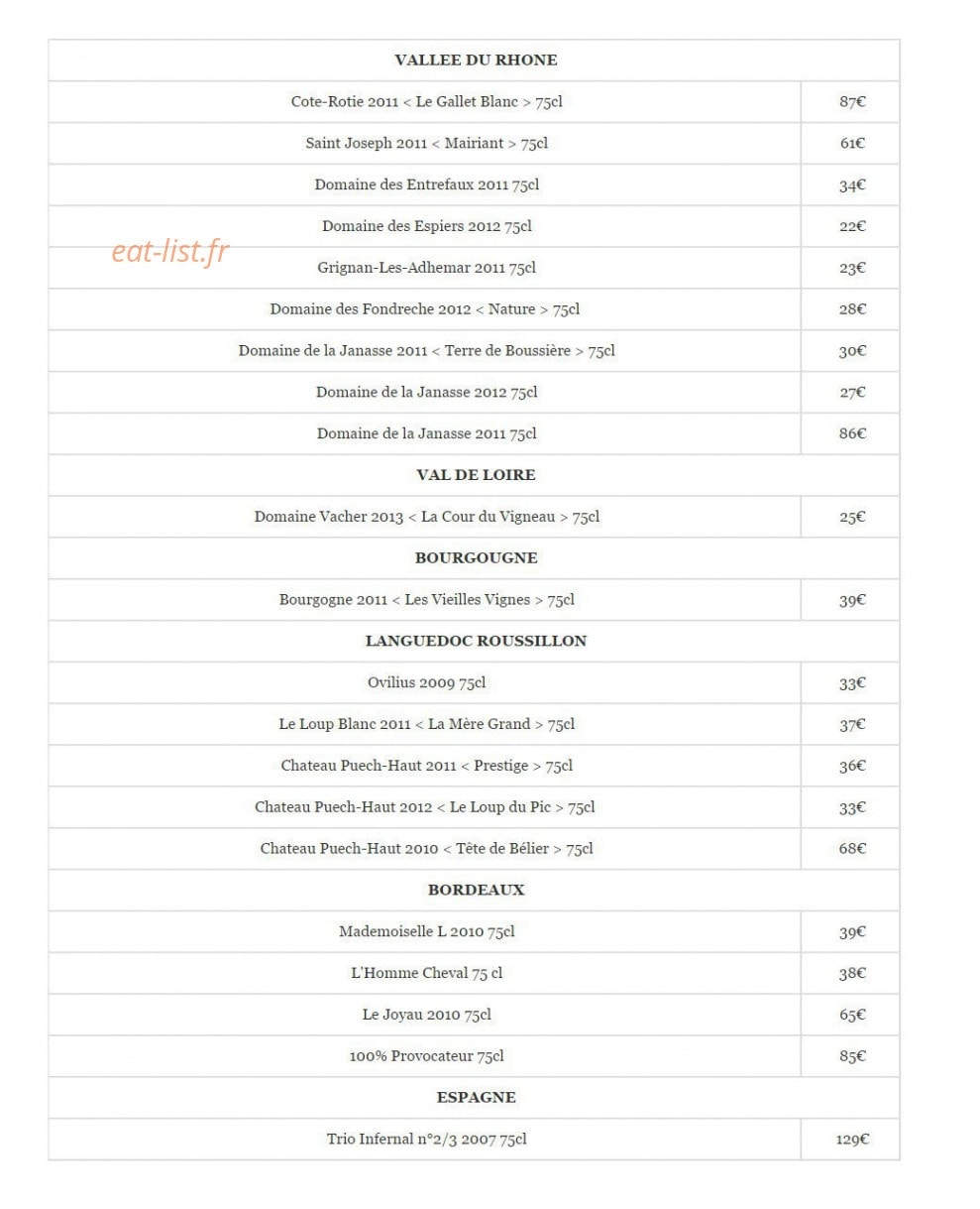 Restaurant Angélina — carte page 6