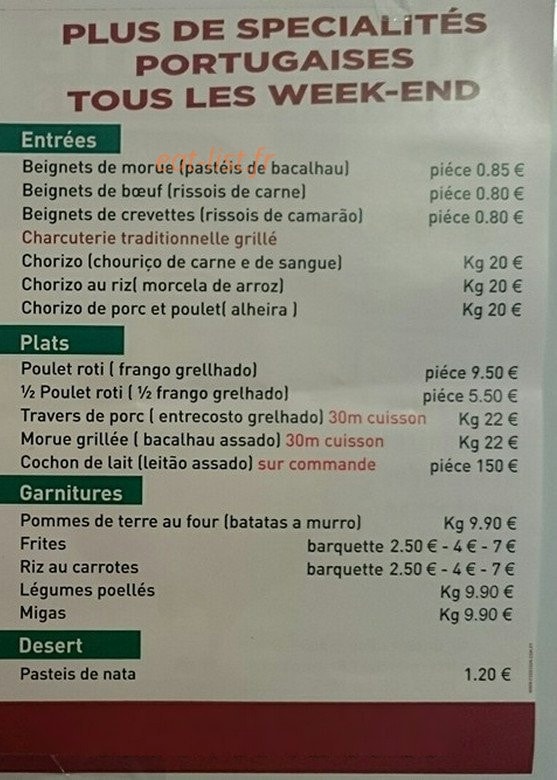 Churrasqueira Reis — carte page 2