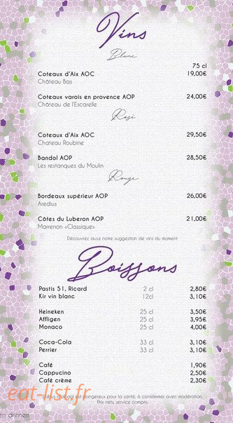 L'Étang des Saveurs — carte page 3