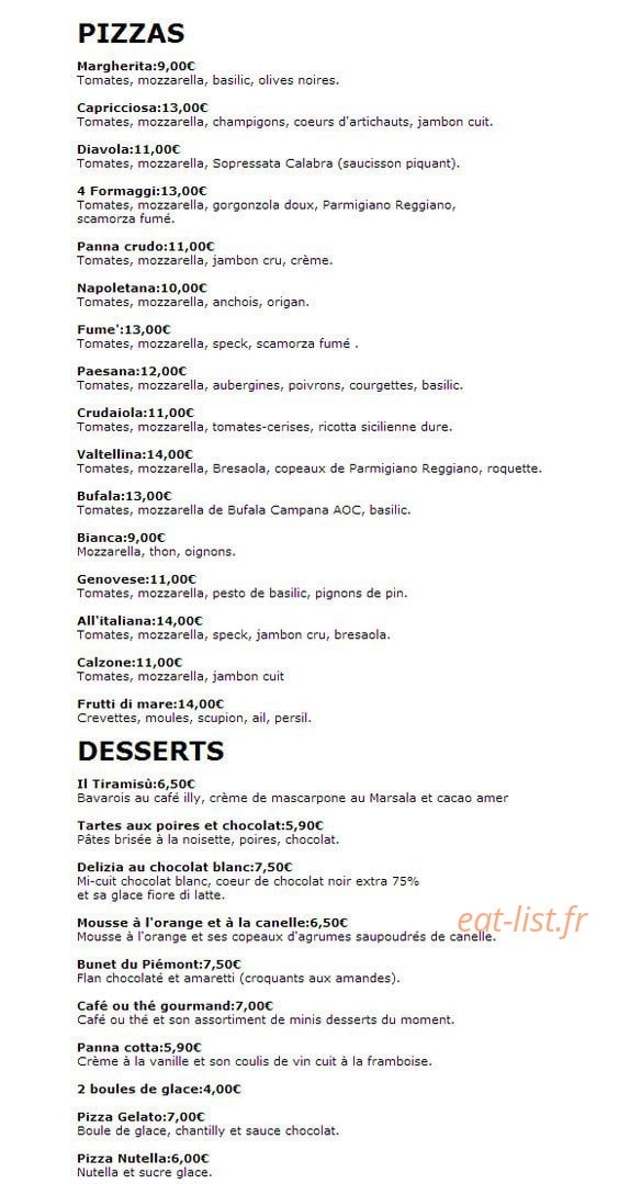 Alto Gusto — carte page 5