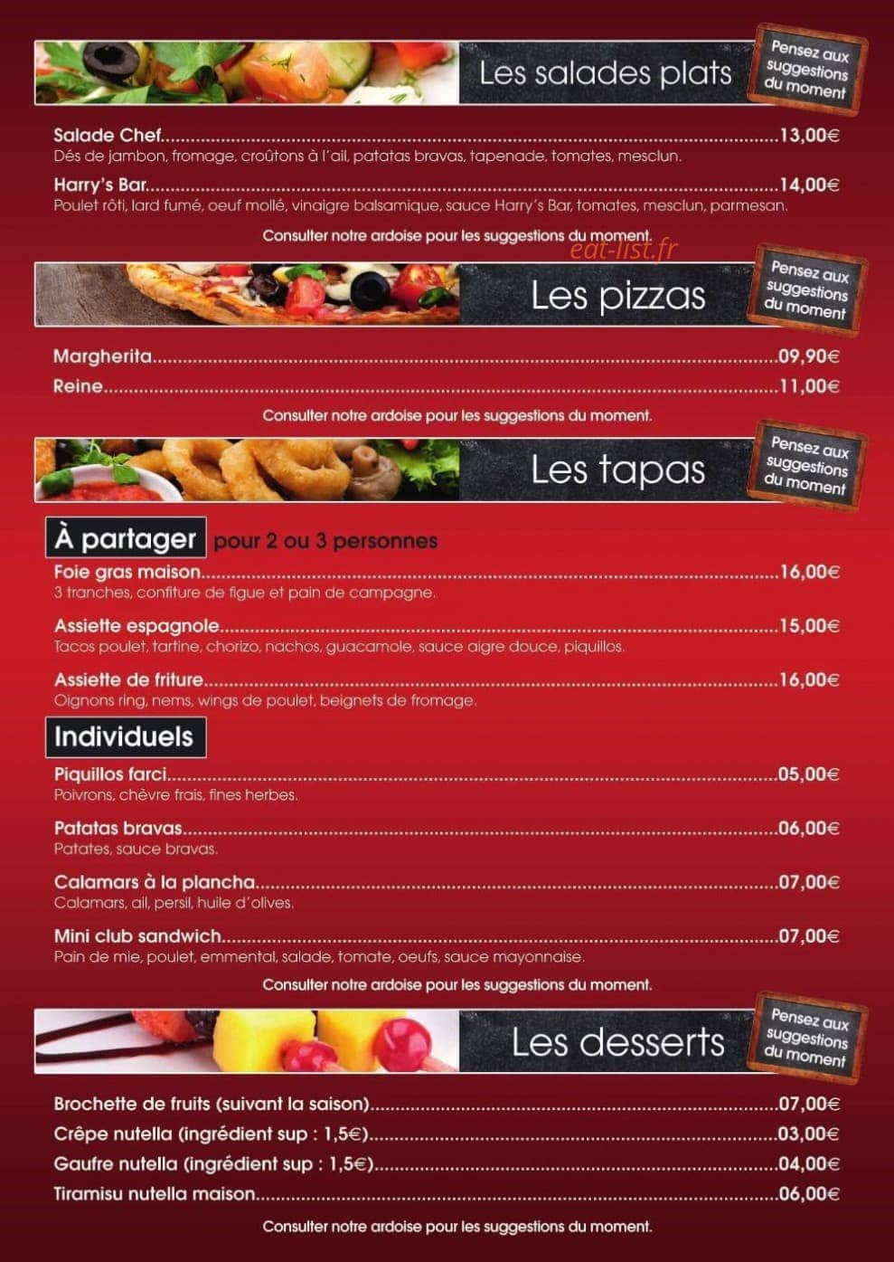 Au Chateau — carte page 5