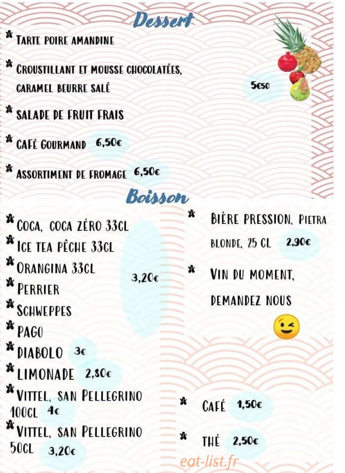 Bistrot Chez Elles — carte page 2