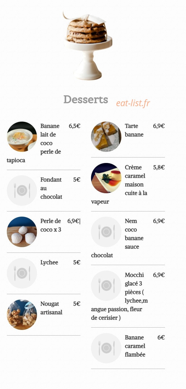 Chez Cam — carte page 7