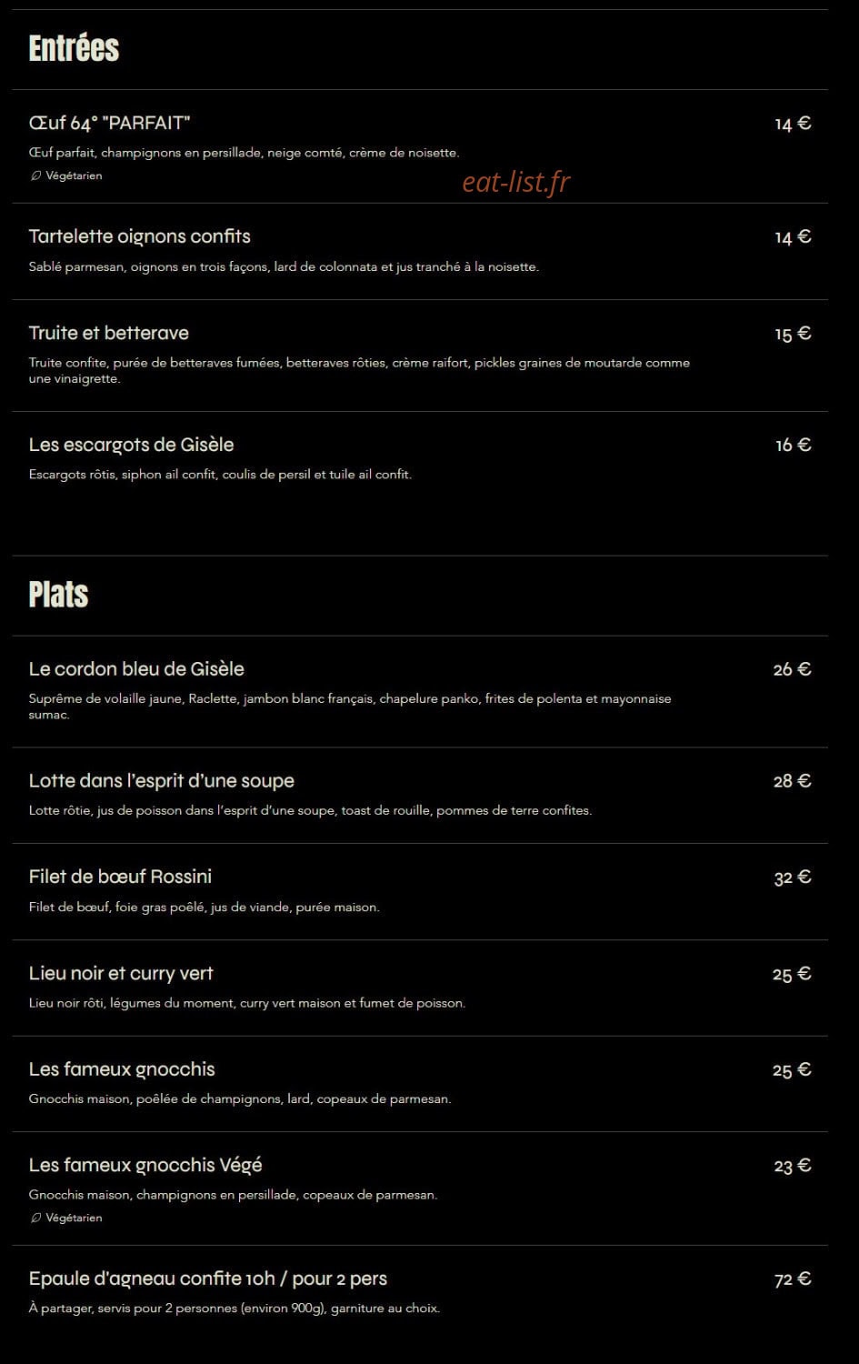 Gisèle — carte page 1