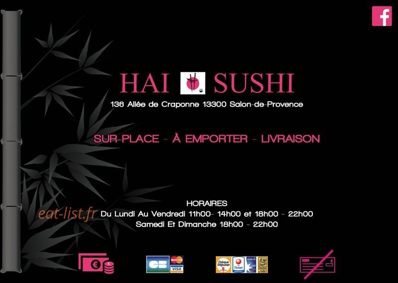 Hai Sushi — carte page 1