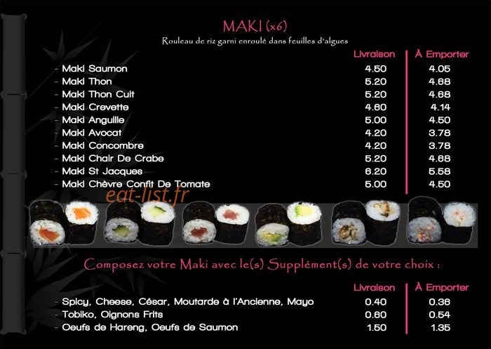 Hai Sushi — carte page 4