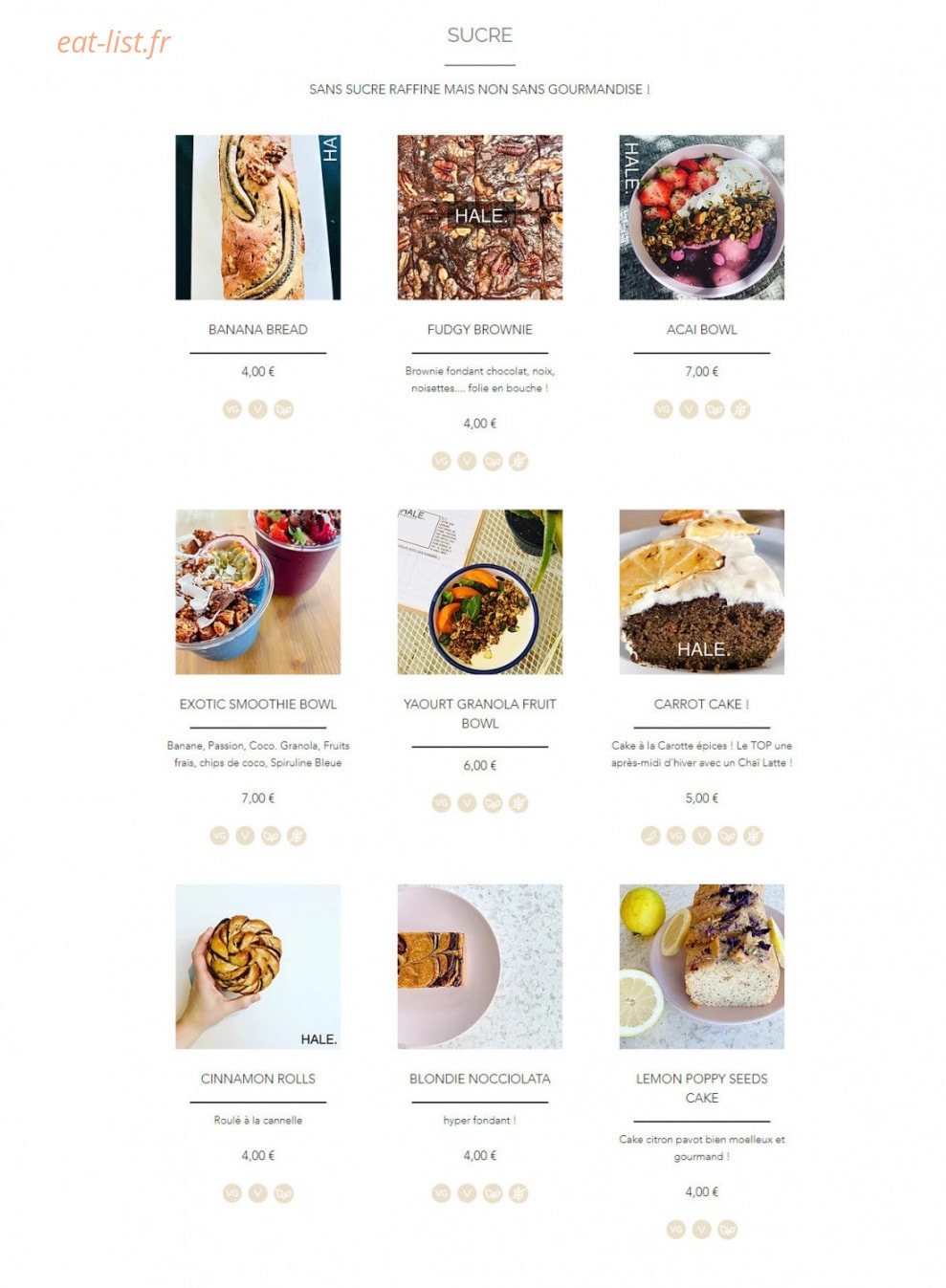 Hale Power Food — carte page 2