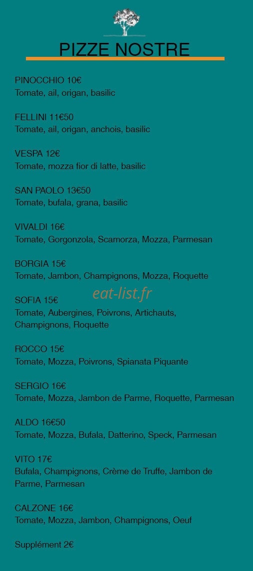 Carte et menu de Il Forno Da Vito à Salon de Provence — Les pizzas