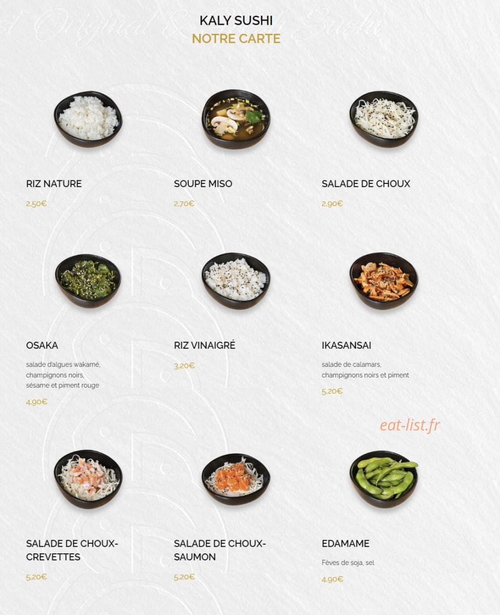 Kaly Sushi — carte page 4