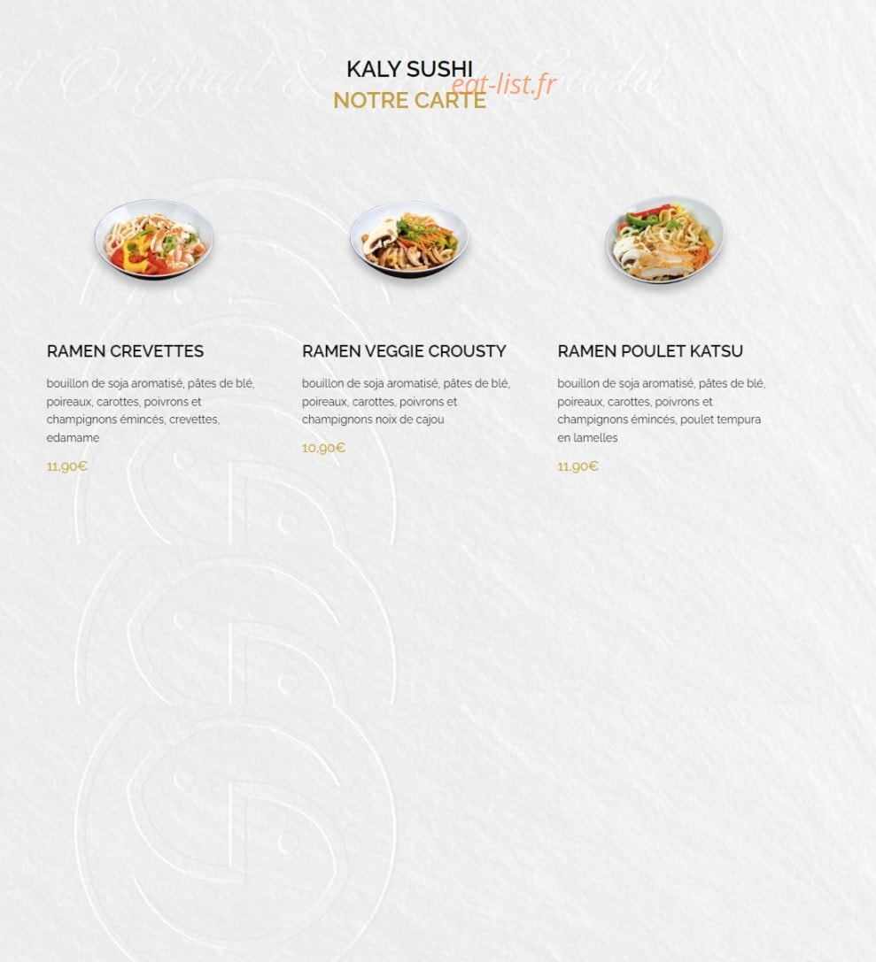 Kaly Sushi — carte page 6