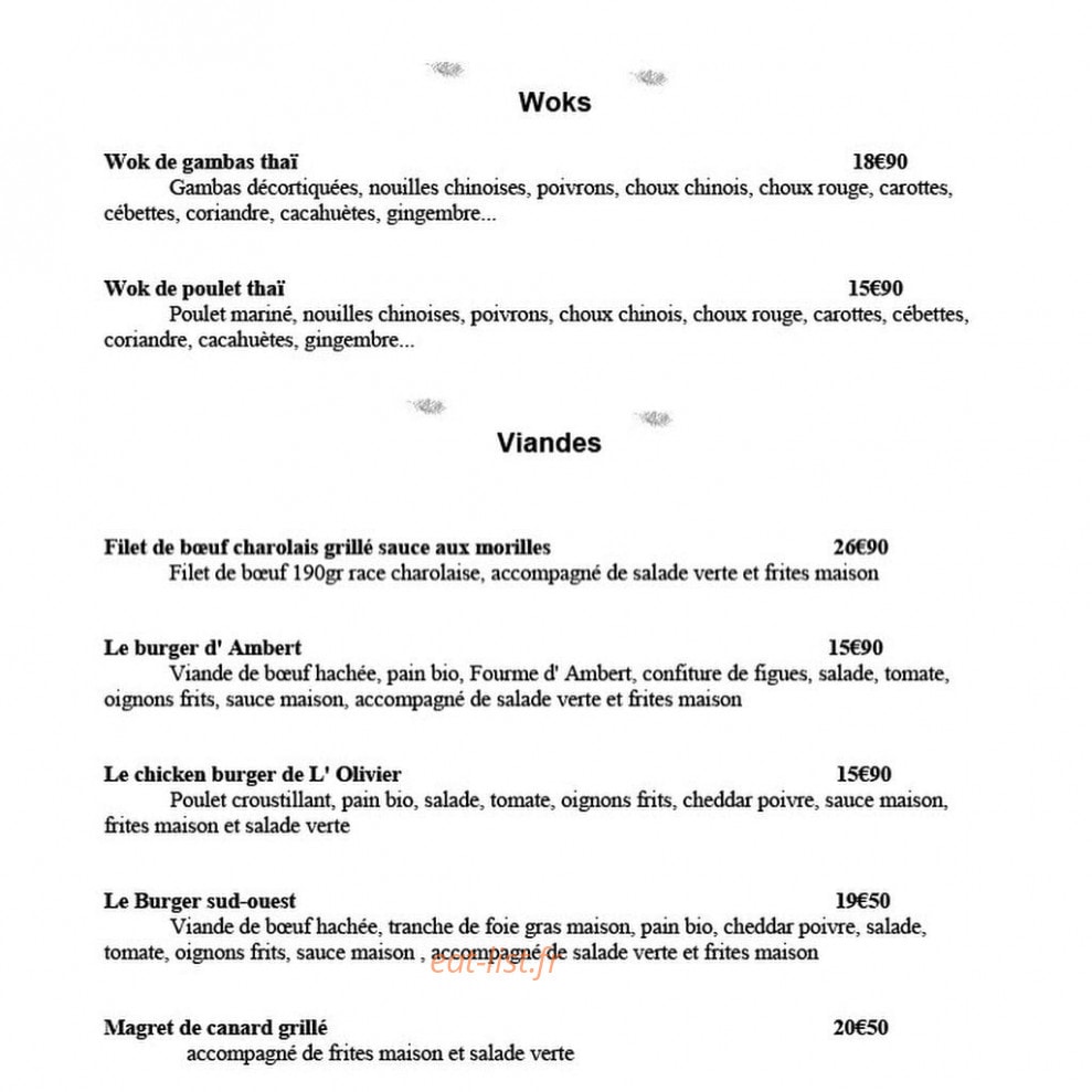 L'Olivier — carte page 2
