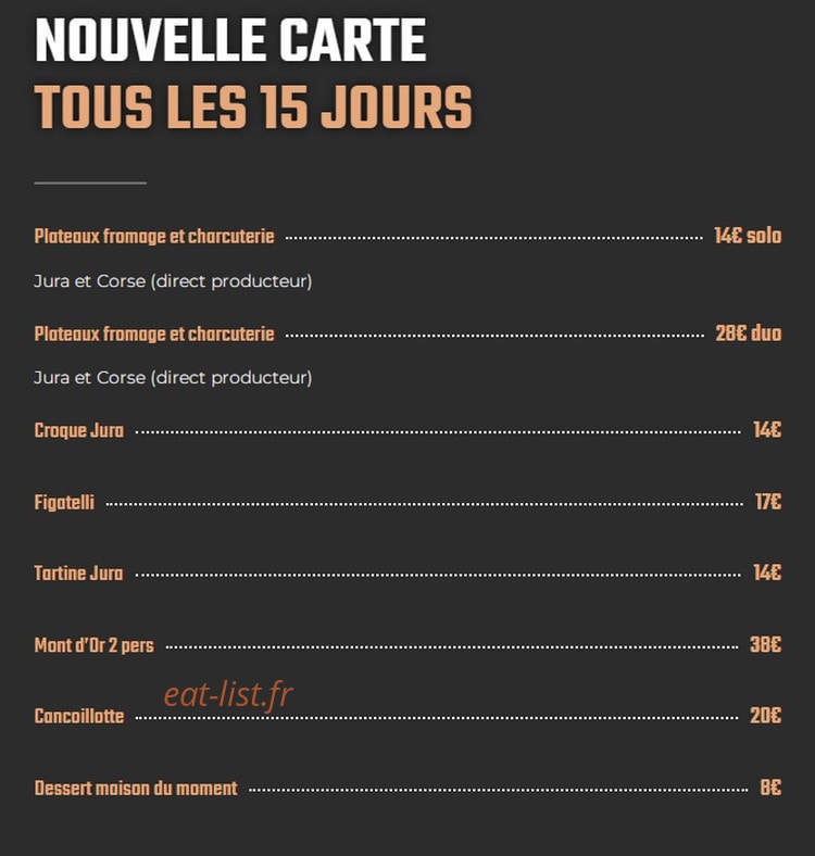 L'Underground Concept Store — carte page 1