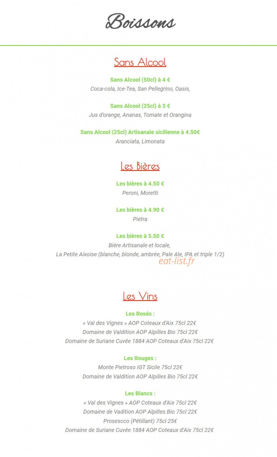 La Baronne — carte page 8