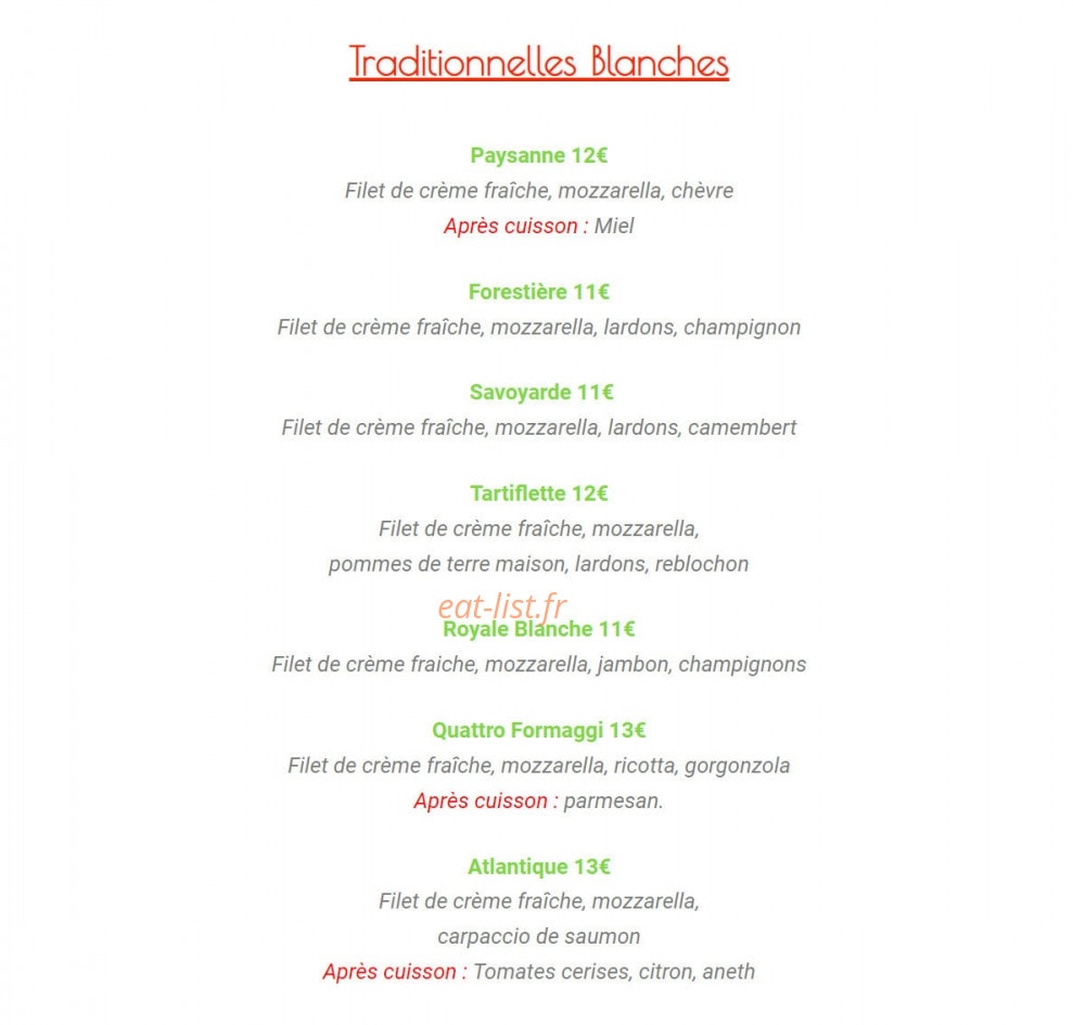 La Baronne — carte page 2