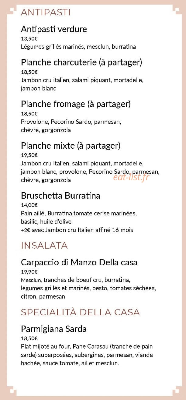 La Bella Donna — carte page 2