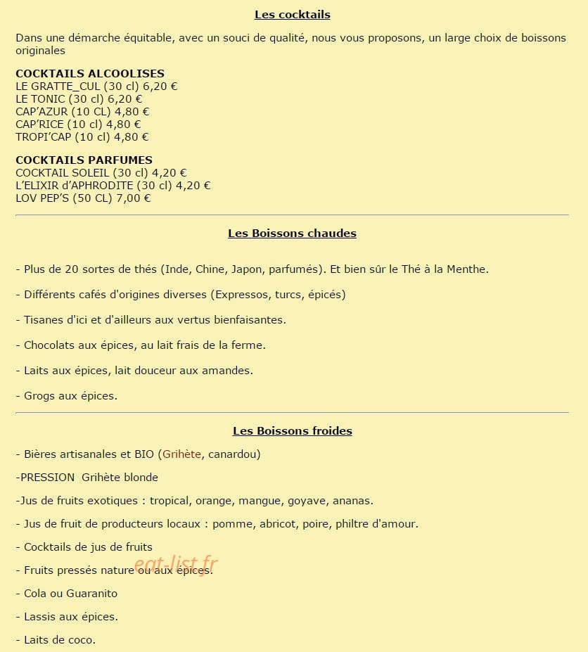 La Case — carte page 2