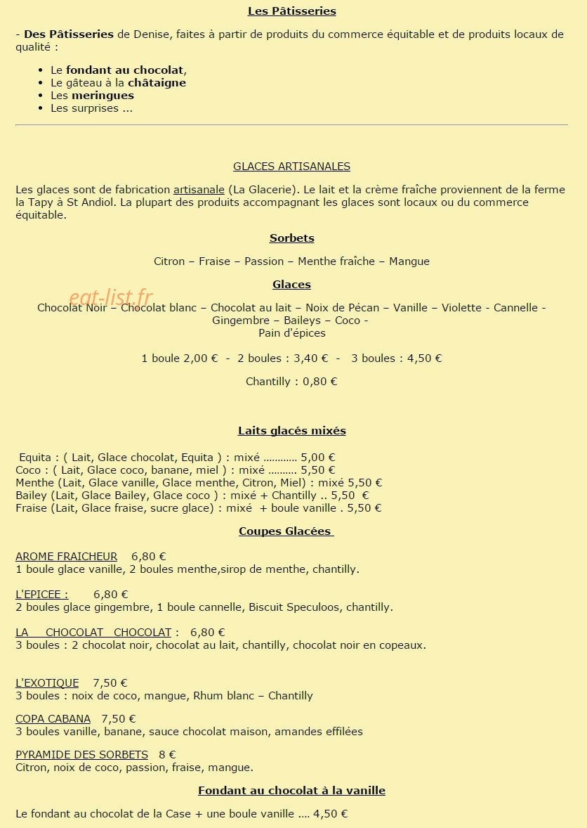 La Case — carte page 3