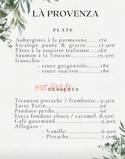 Là Provenza — carte page 1