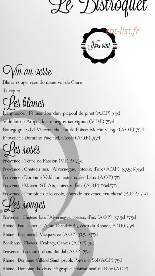 Le Bistroquet — carte page 3