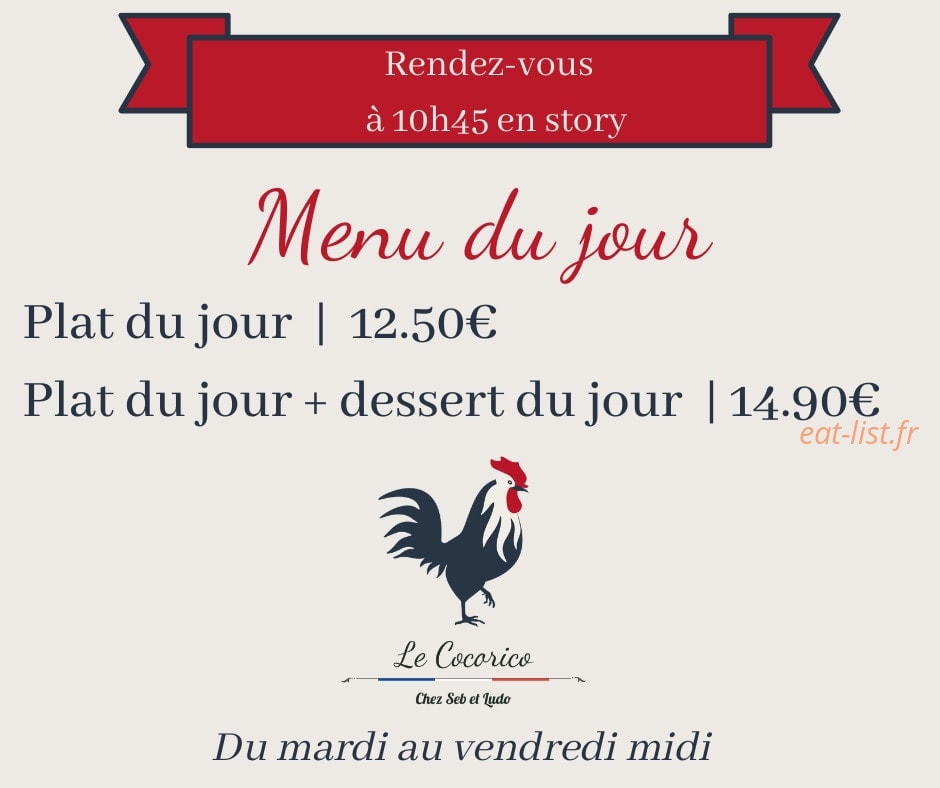 Le Cocorico — carte page 1
