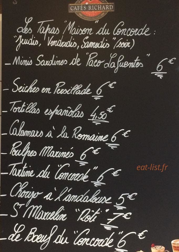 Le Concorde — carte page 1