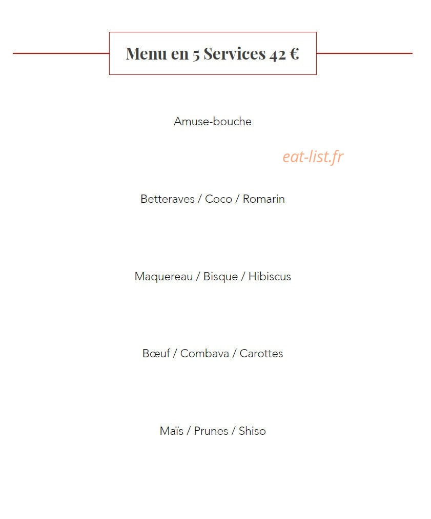 Le Delicatessen — carte page 1