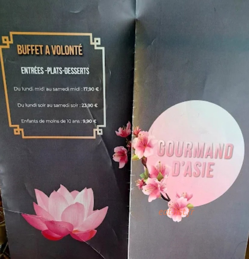 Le Gourmand d'Asie — carte page 2