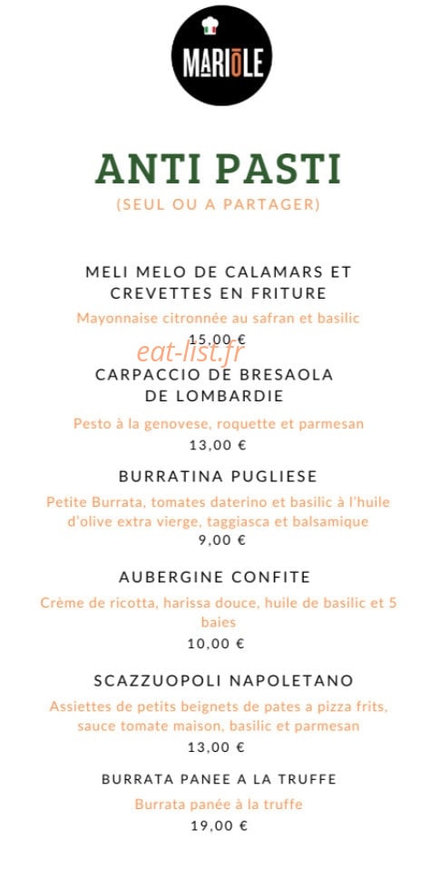 Le Mariole — carte page 2