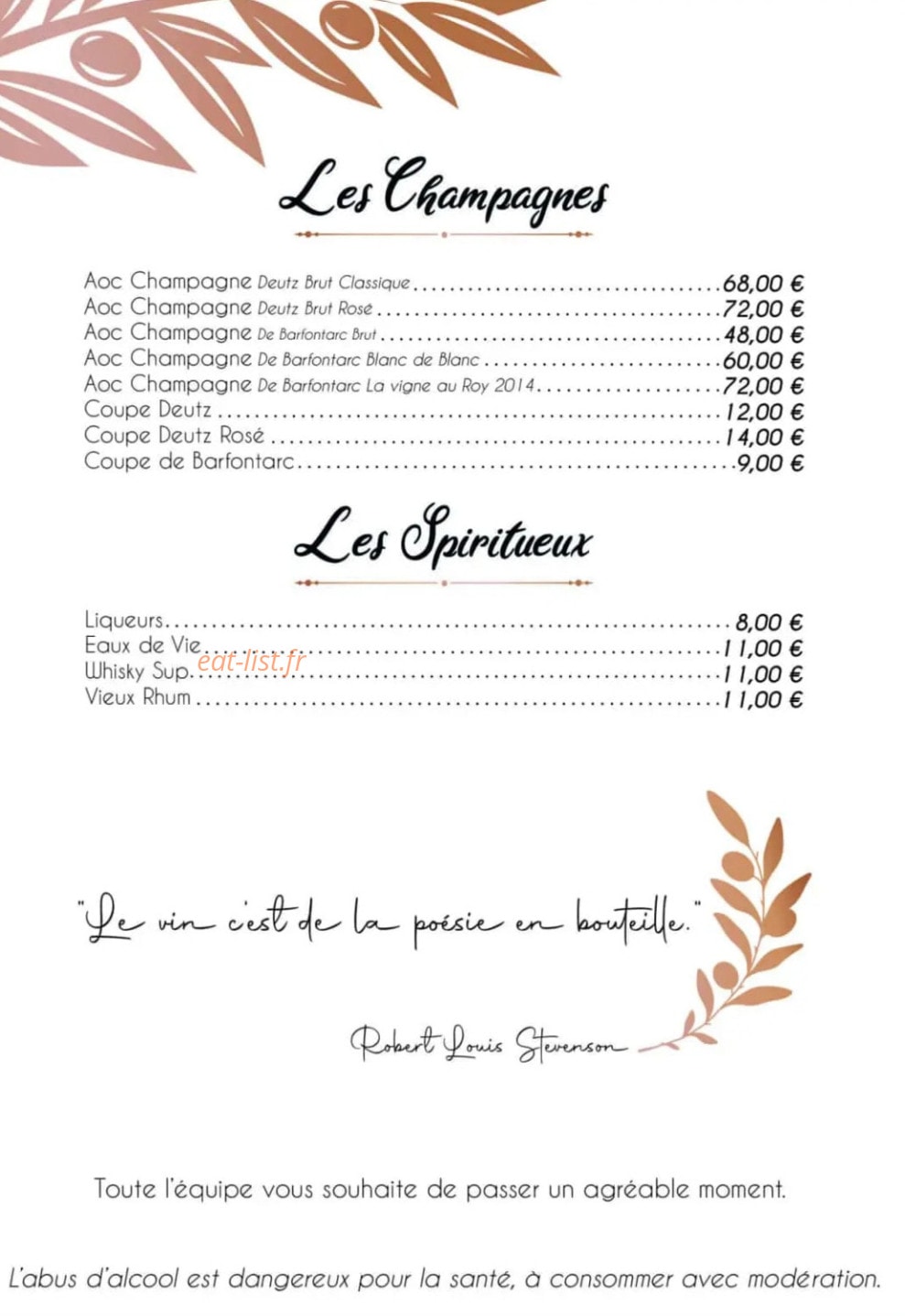 Le Moulin des Sens — carte page 6