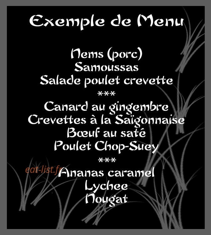 Le Phenix de Saigon — carte page 5