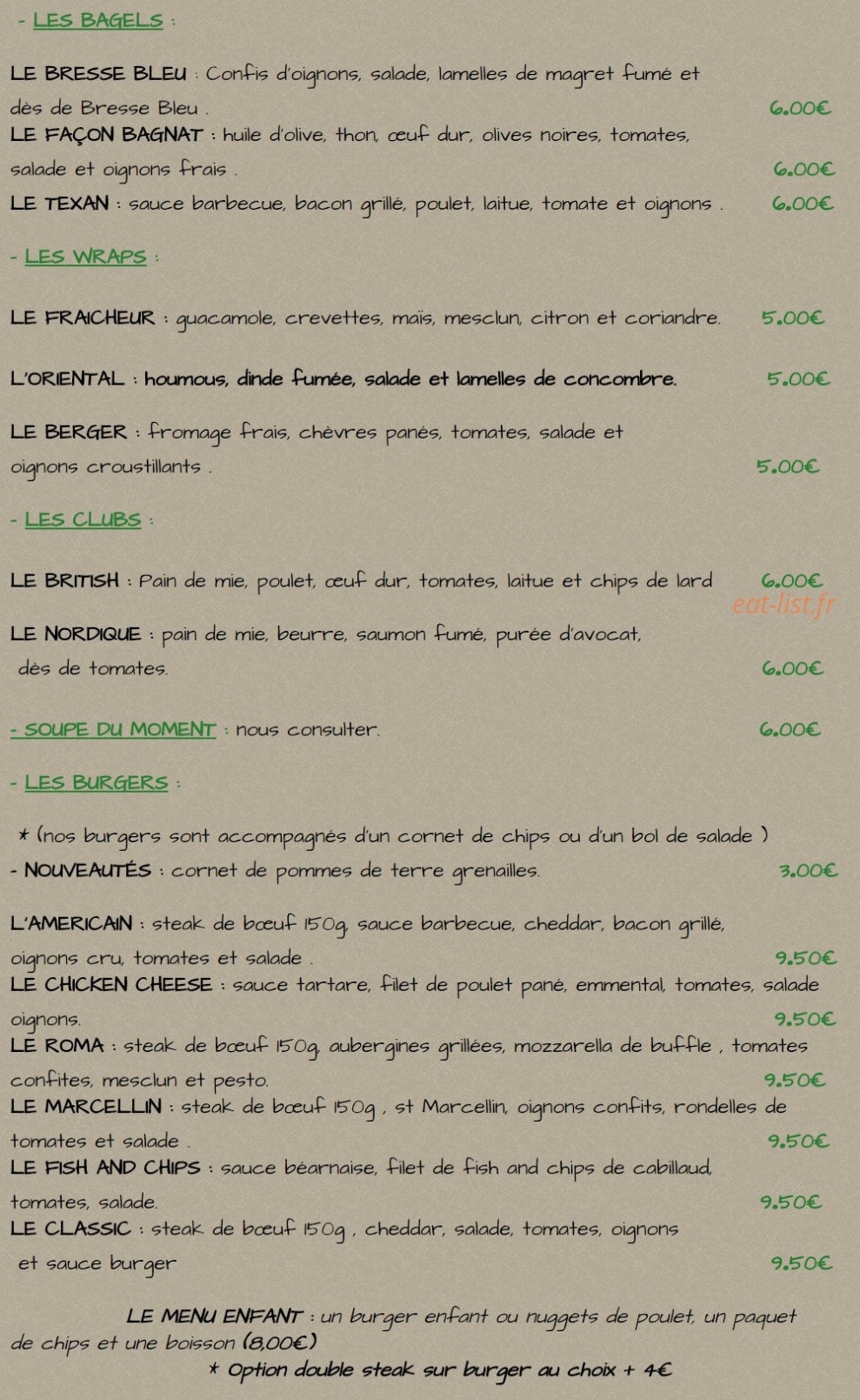 Les Marmitons — carte page 2