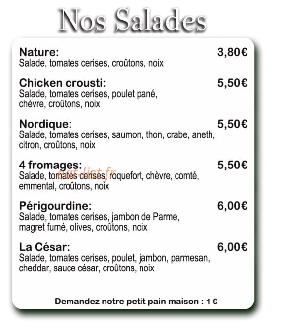 Mike's Pizza — carte page 2