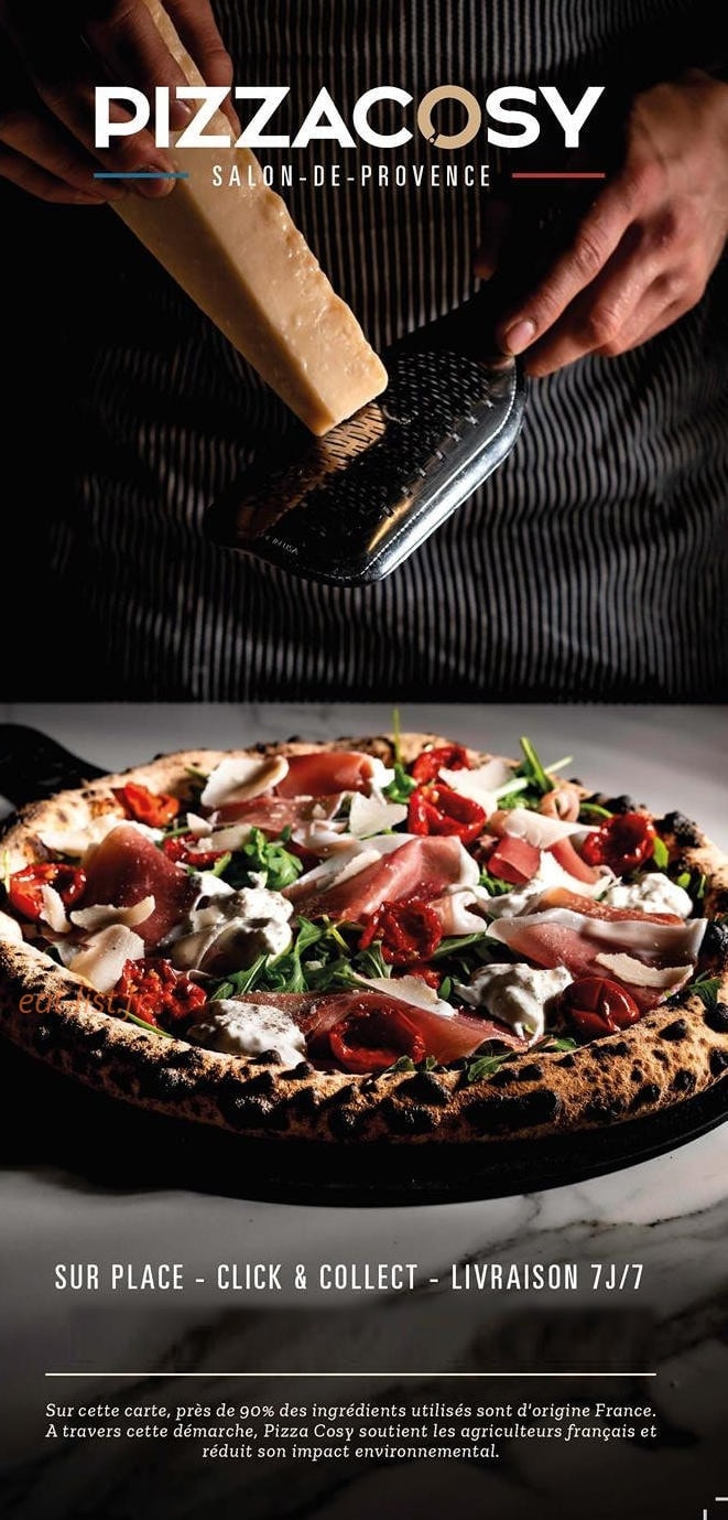 Pizza Cosy — carte page 1
