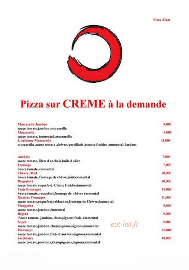 Pizza on Wheels — carte page 1