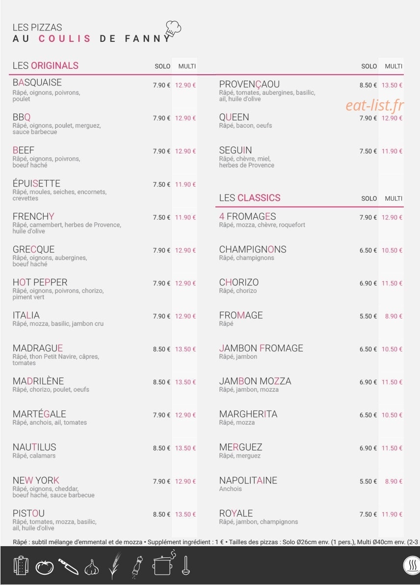 PizzAp — carte page 2