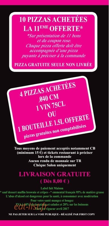 presto pizza — carte page 6