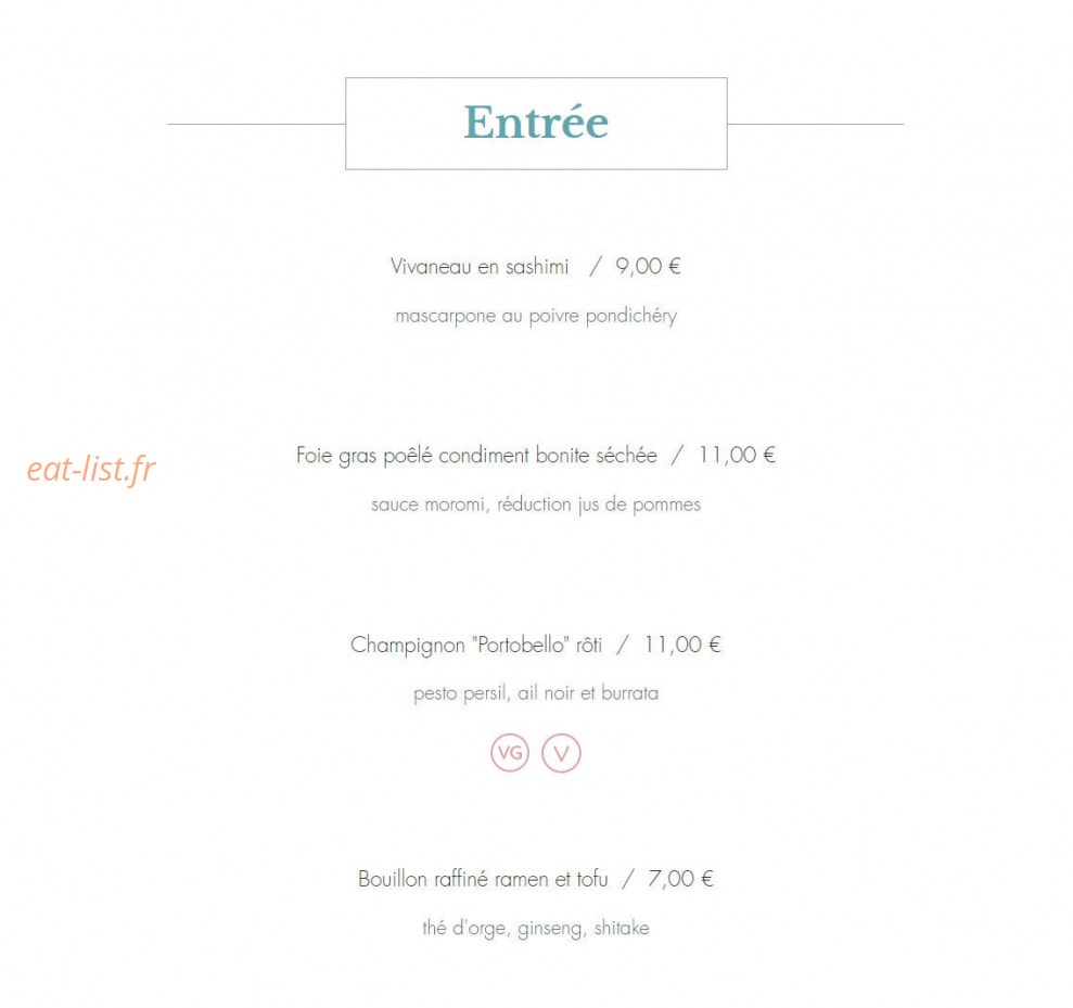 Saveurs de cuisine — carte page 1